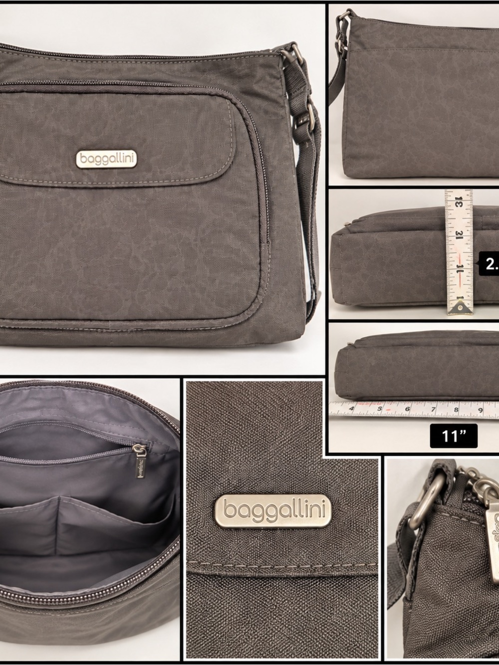 Small Crossbody Baggallini in gray